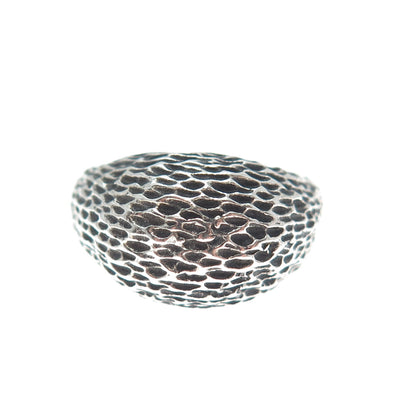 BELL TRADING POST Sterling Silver Vintage Modernist Dome Oxidized Ring Size 8