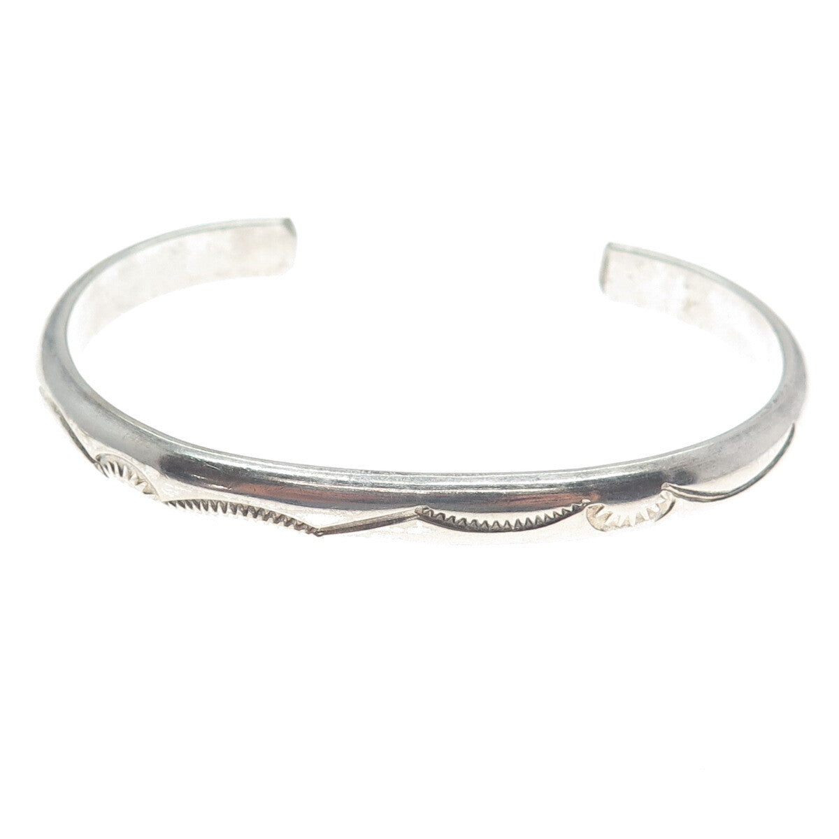 Old Pawn 925 Sterling Silver Vintage Southwestern Adjustable Cuff Bracelet 6.25"