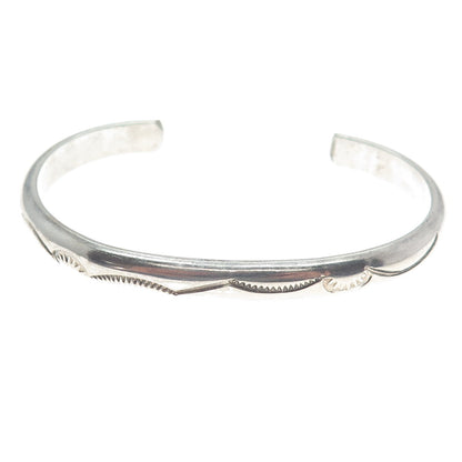 Old Pawn 925 Sterling Silver Vintage Southwestern Adjustable Cuff Bracelet 6.25"