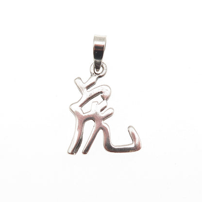 925 Sterling Silver Vintage Chinese Tiger Zodiac Sign Charm Pendant