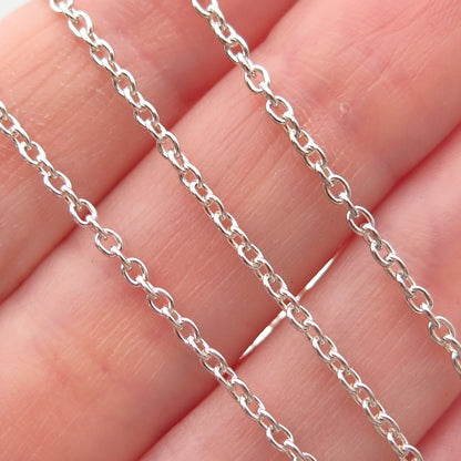 925 Sterling Silver Vintage Cable Chain Necklace 16"