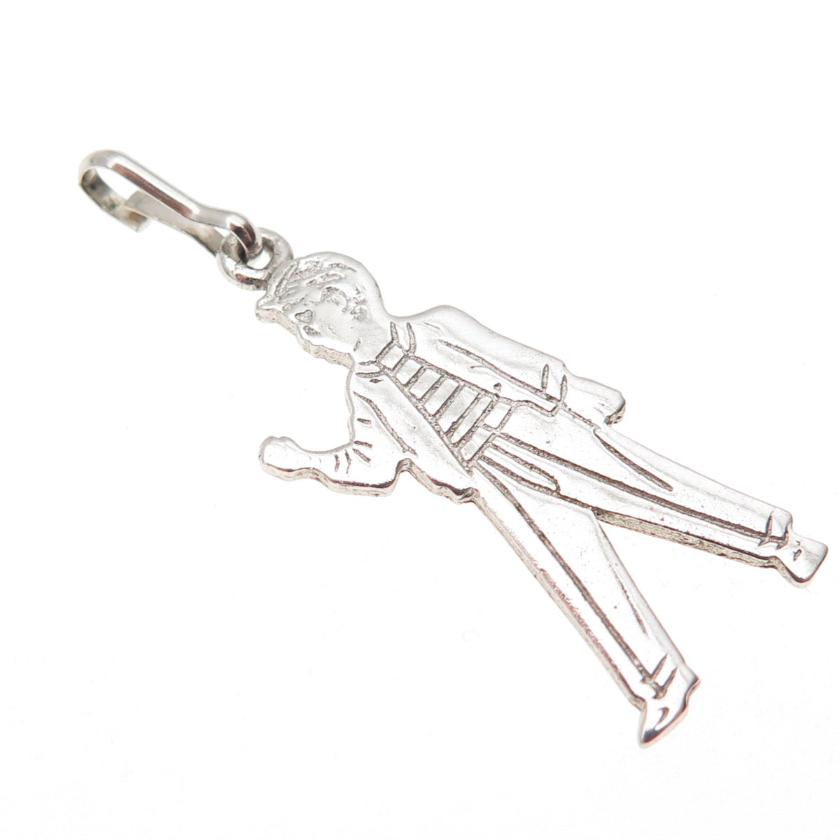 925 Sterling Silver Vintage School Boy Charm Pendant