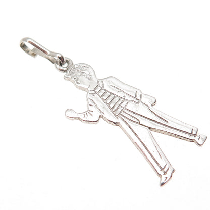 925 Sterling Silver Vintage School Boy Charm Pendant