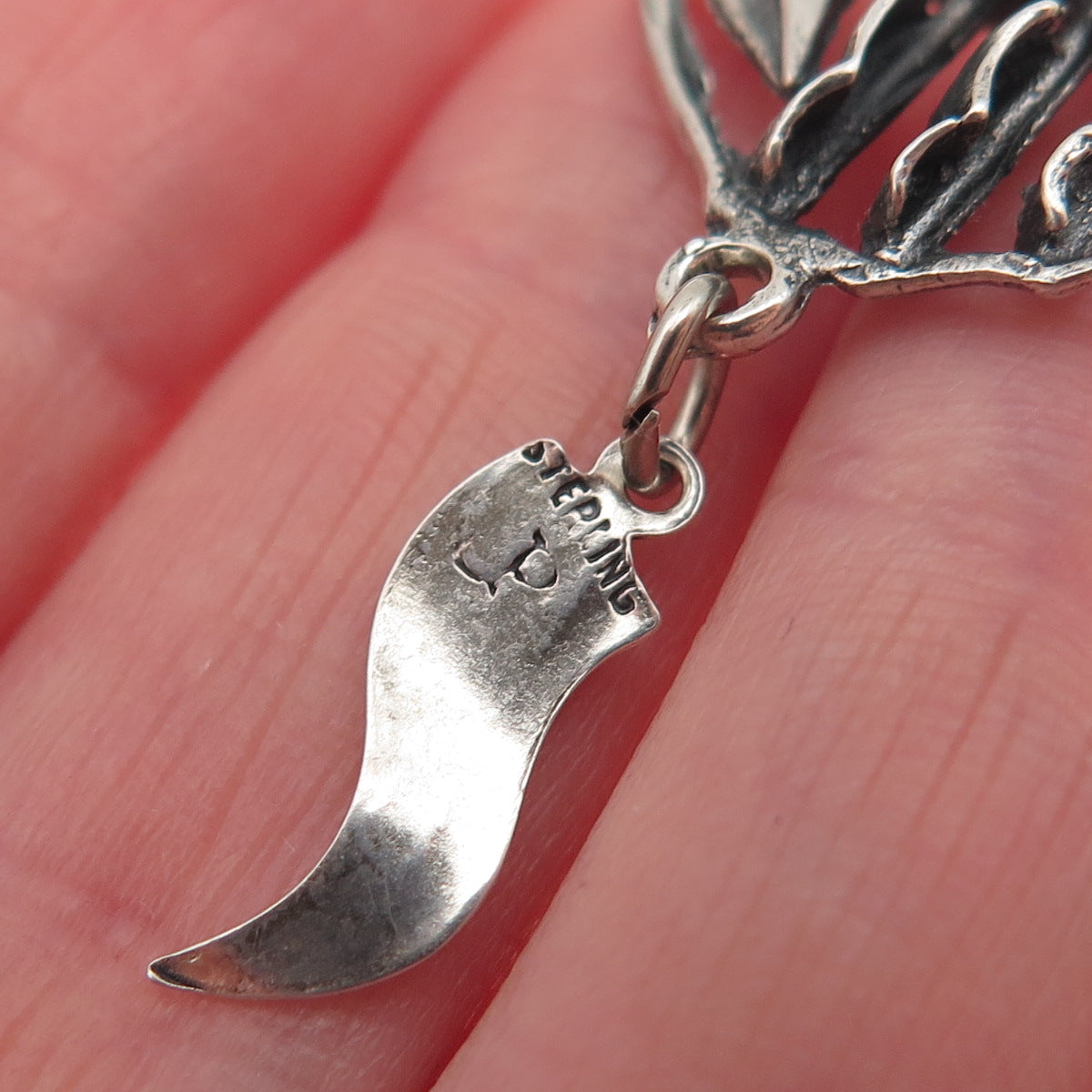 Pacific Jewelry Sterling Silver Vintage Ship Mystic Seaport Mini Charm Pendant