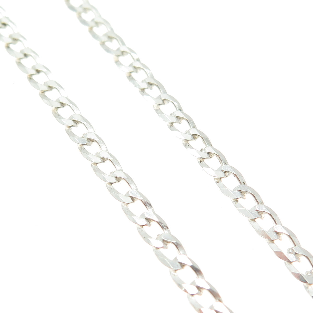 P. LUX 925 Sterling Silver Italy Curb Chain Necklace 20"