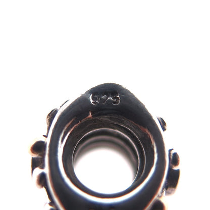 PANDORA 925 Sterling Silver & Gold Round-Cut C Z Desert Star Slide Bead Charm