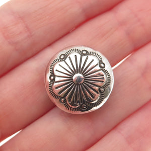 Old Pawn 925 Sterling Silver Vintage Southwestern Concho Tribal Clip Button