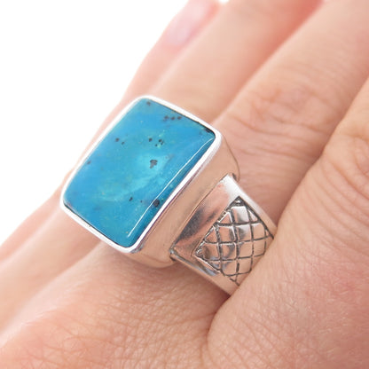 PHLD PlayHardLookDope 925 Sterling Silver Real Turquoise Ring Size 11.5