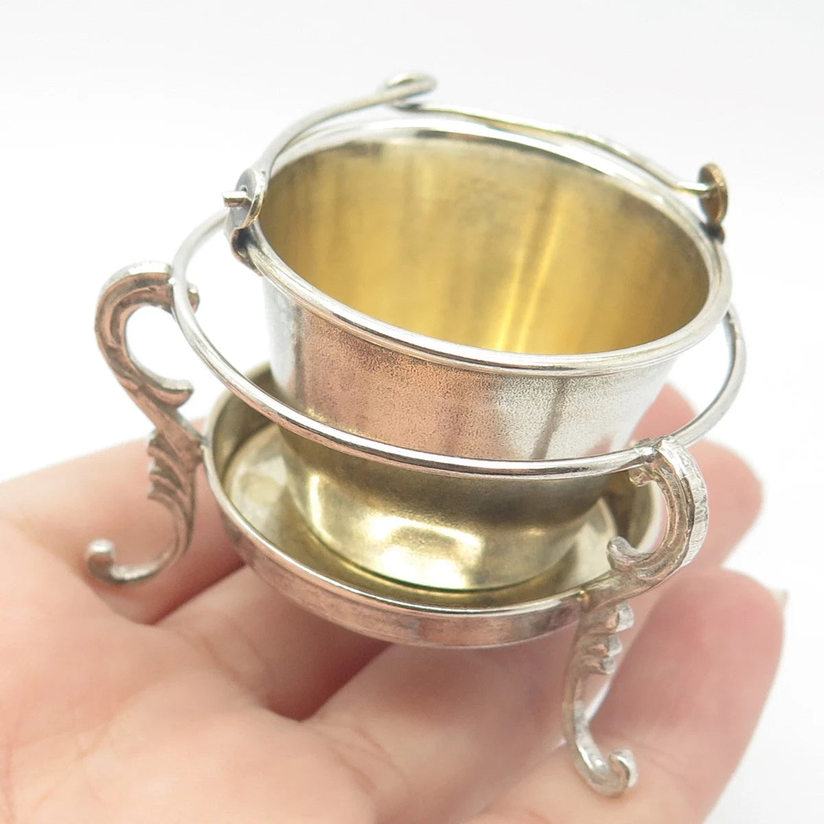 875 Silver Antique Bucket Tea Infuser