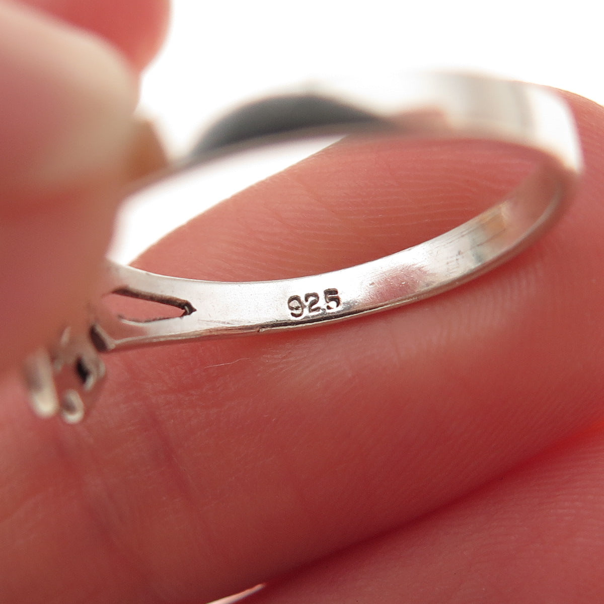 925 Sterling Silver Vintage Celtic Knot Oxidized Ring Size 6.75