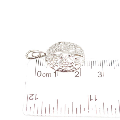 925 Sterling Silver Vintage Sand Dollar Mini Charm Pendant