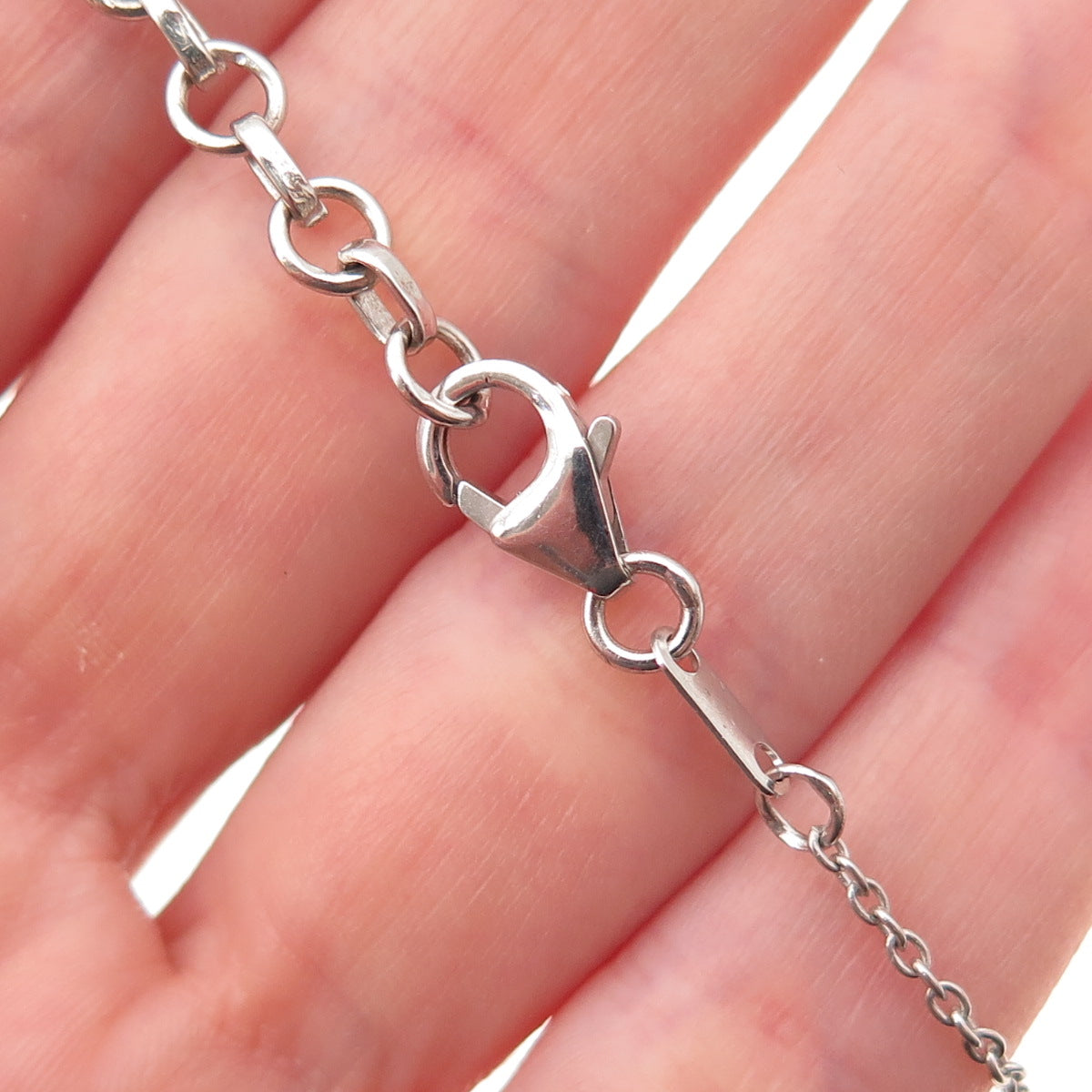 D'Joy 925 Sterling Silver Real Tanzanite Cable Chain Necklace 20"