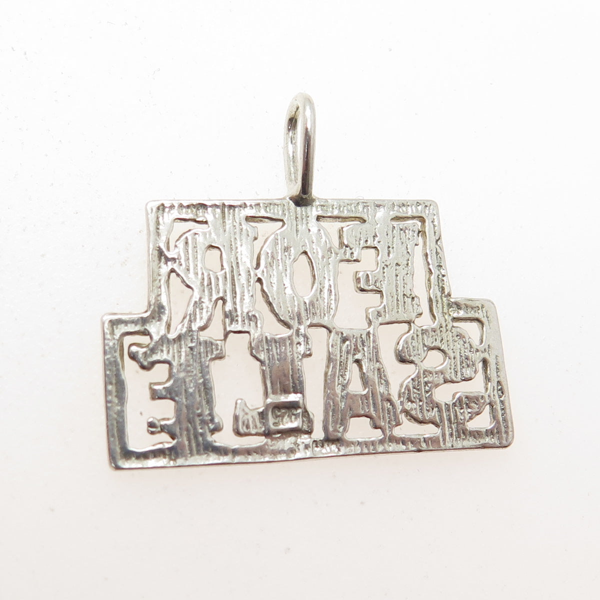 925 Sterling Silver Vintage "FOR SALE" Modernist Pendant