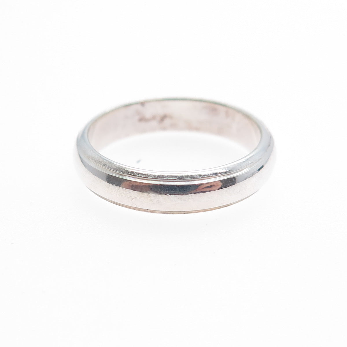 925 Sterling Silver Vintage Classic Wedding Band Ring Size 5