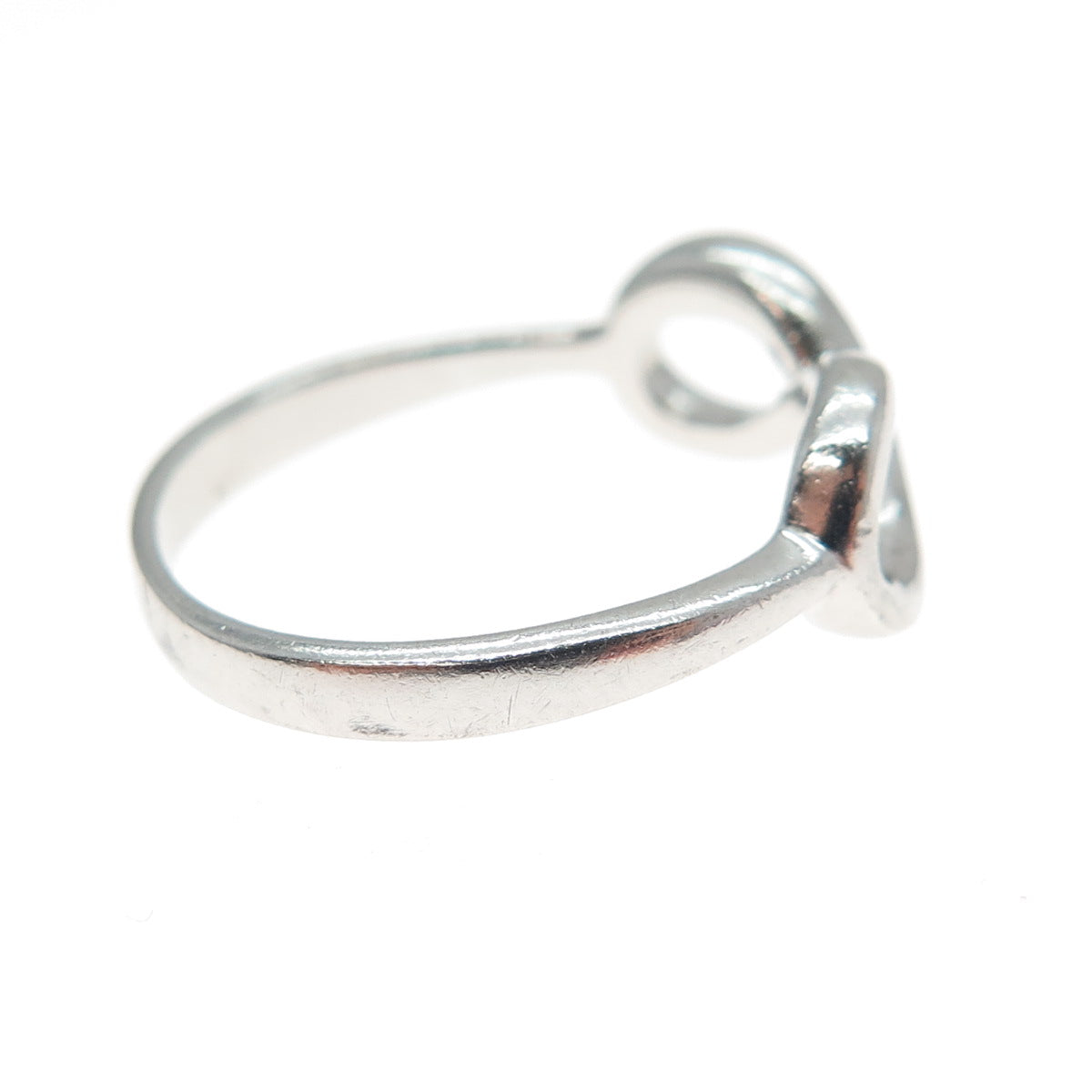 925 Sterling Silver Vintage Infinity Ring Size 6.25