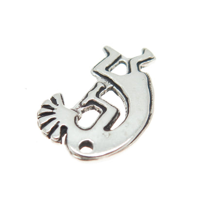 SUN WEST 925 Sterling Silver Vintage Southwestern Navajo Kokopelli Pendant