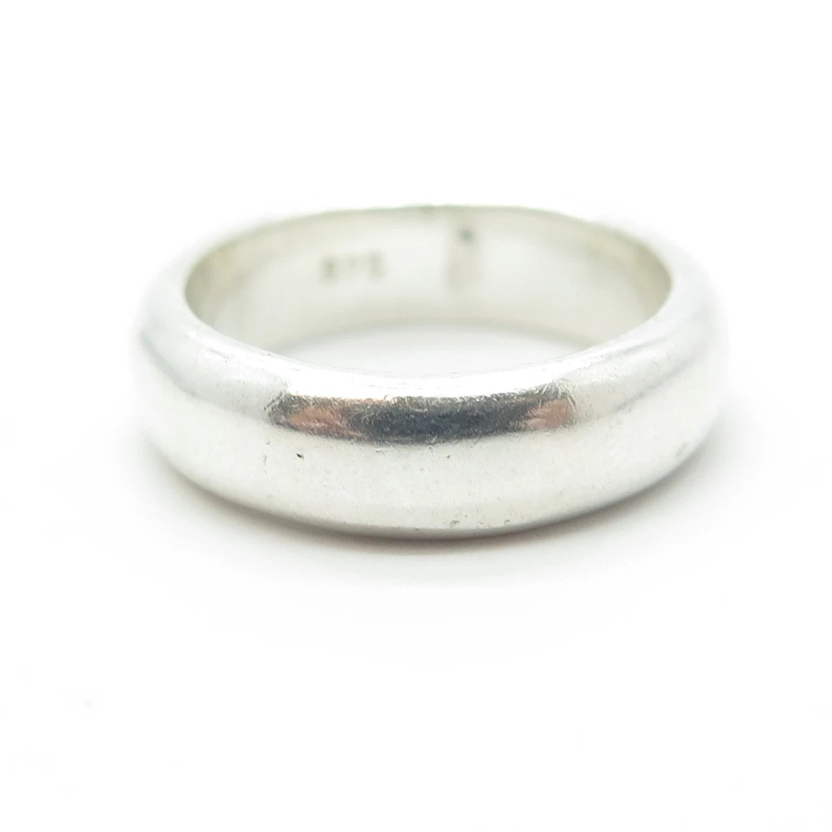 925 Sterling Silver Vintage Classic Wedding Band Ring Size 6