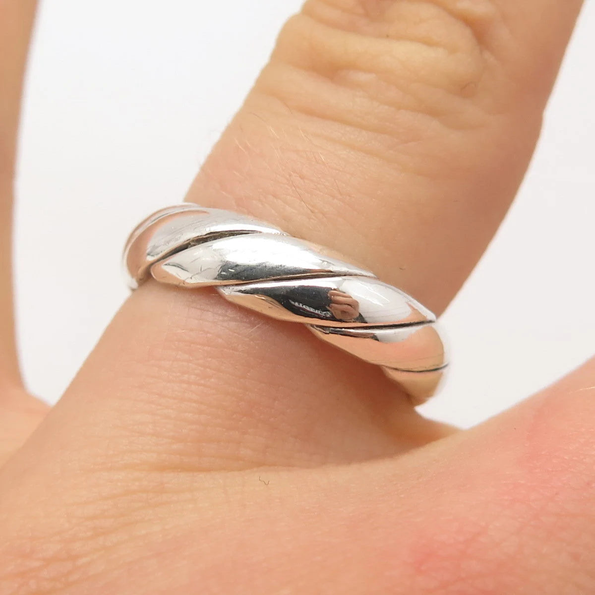 925 Sterling Silver Vintage Mexico Band Ring Size 7.25
