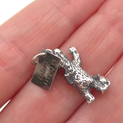 Bell Trading Post 925 Sterling Silver Vintage Bear Iowa Oxidized Mini Pendant