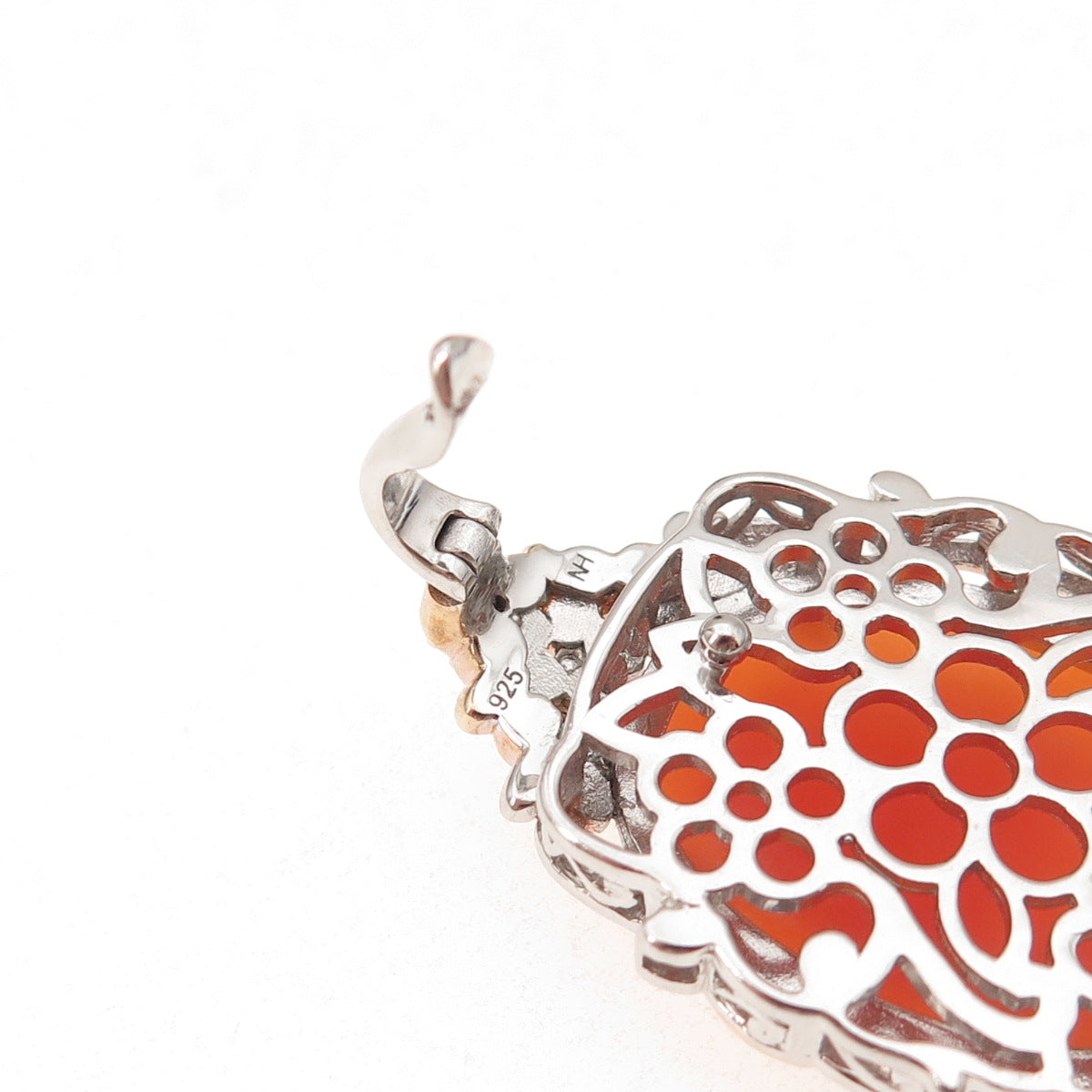 Michael Valitutti Gems En Vogue 925 Sterling 2-Tone MOP Sapphire Floral Pendant