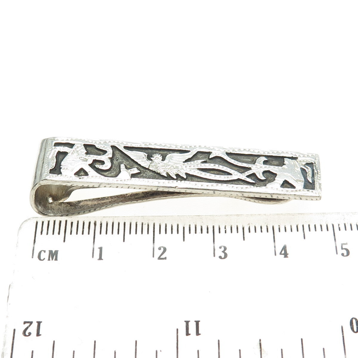 900 Silver Vintage Guatemala Phoenix Bird Tie Clip