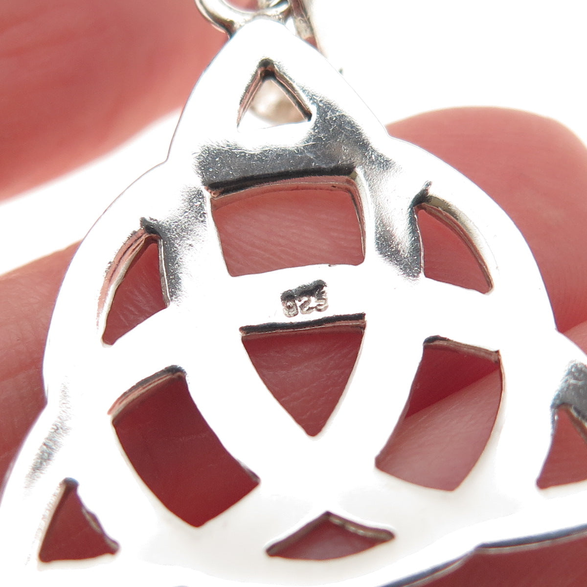925 Sterling Silver Vintage Celtic Trinity Charm Pendant