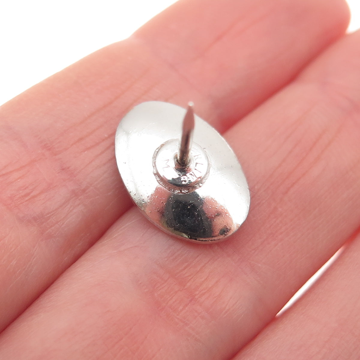 JML Diplomat 925 Sterling Silver Vintage Real Star Sapphire Tie Tack Lapel Pin