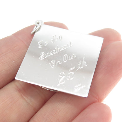 M&M 925 Sterling Silver Vintage "Happy Anniversary" Pendant