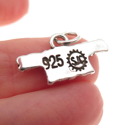 Sundancer 925 Sterling Silver Vintage Swimmer Mom Oxidized Mini Charm Pendant