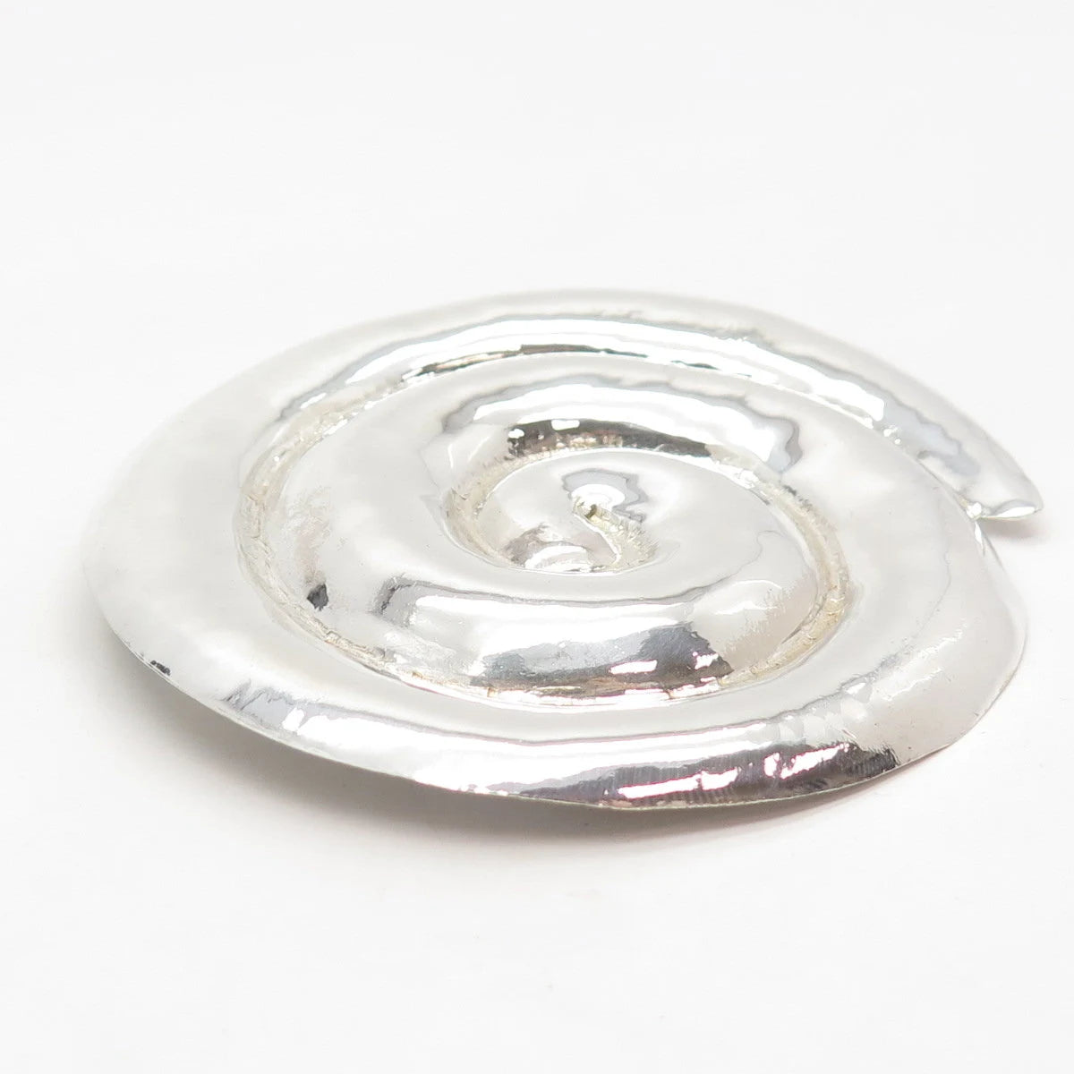 925 Sterling Silver Vintage Amrita Swirl / Spiral Slide Pendant