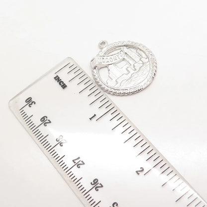 925 Sterling Silver Vintage "Toronto" City Charm Pendant