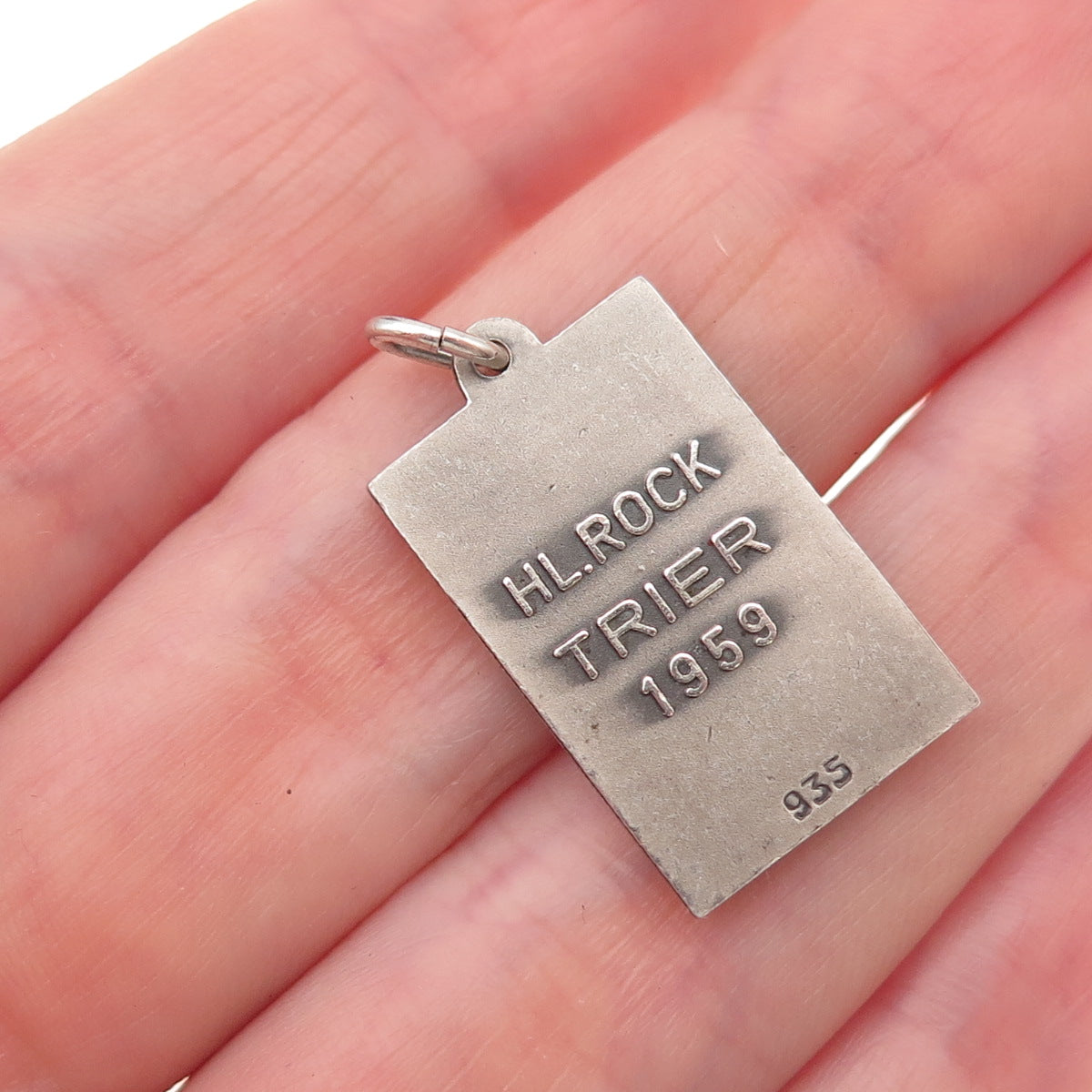 935 Silver Vintage Heiliger Rock Trier 1959 Oxidized Charm Pendant