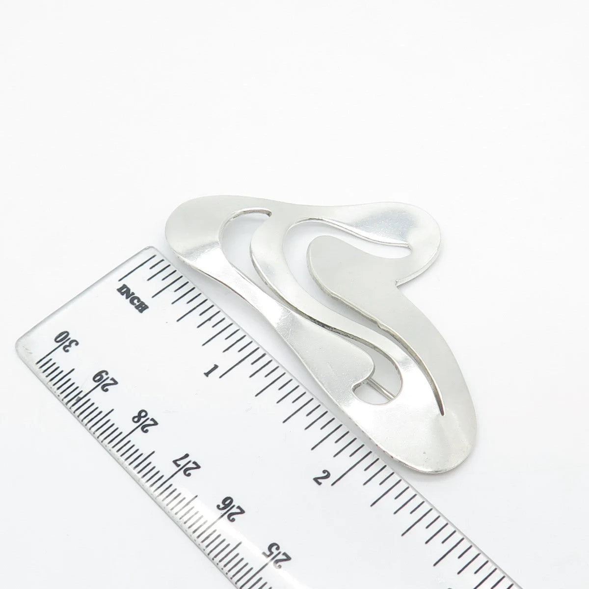 925 Sterling Silver Vintage Mexico Modernist Pin Brooch