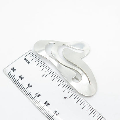925 Sterling Silver Vintage Mexico Modernist Pin Brooch