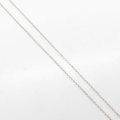 925 Sterling Silver Italy Black & White C Z Butterfly Rolo Chain Necklace 20"