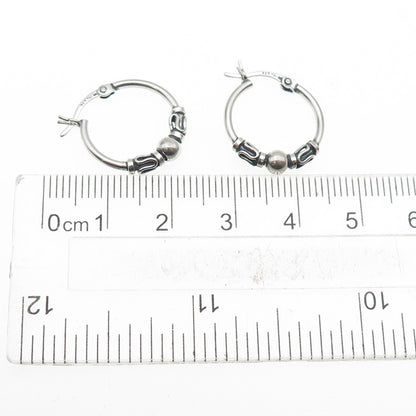 925 Sterling Silver Zig Zag Hoop Earrings