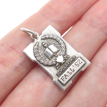 925 Sterling Silver Vintage Alpha Delta Pi Crest Scholarship Award Charm Pendant