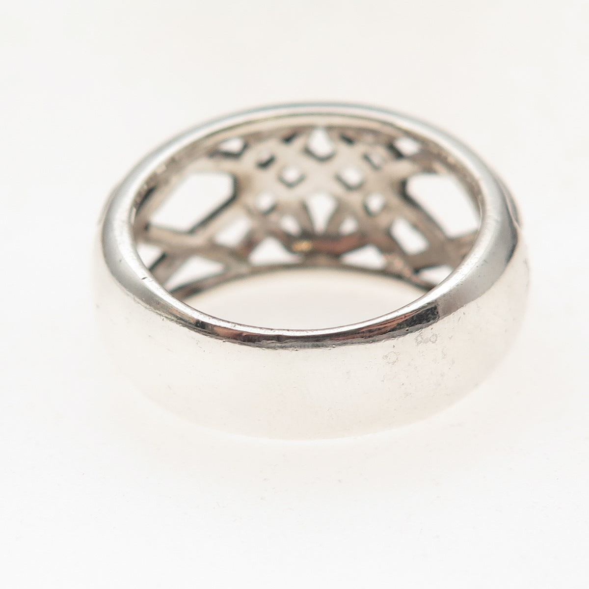 925 Sterling Silver Vintage Celtic Trinity Knot Oxidized Ring Size 7