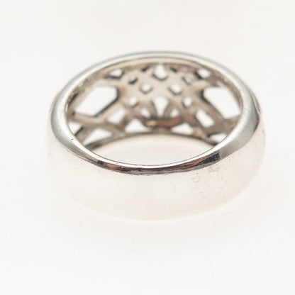 925 Sterling Silver Vintage Celtic Trinity Knot Oxidized Ring Size 7