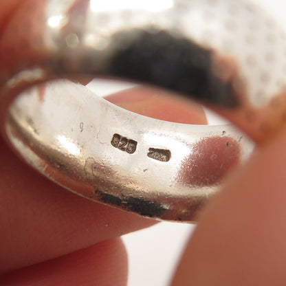 925 Sterling Silver Vintage Zina Dotted Band Ring Size 6