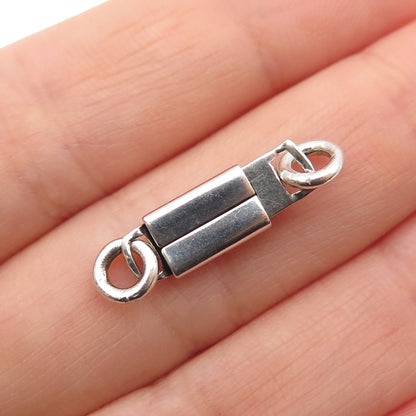 925 Sterling Silver Vintage Bracelet / Necklace Box Lock Clasp