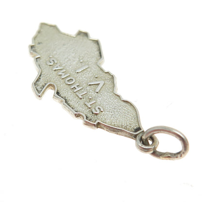 925 Sterling Silver Vintage Mexico Saint Thomas, Virgin Islands Pendant