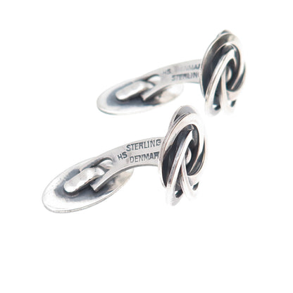 Hermann Siersbol 925 Sterling Silver Vintage Denmark Modernist Cufflinks