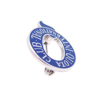 LGB BALFOUR Sterling Silver Vintage Enamel International Quota Club Pin Brooch