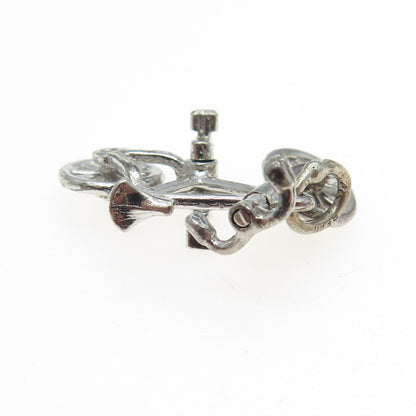 BEAU 925 Sterling Silver Vintage Bicycle 3D Pendant