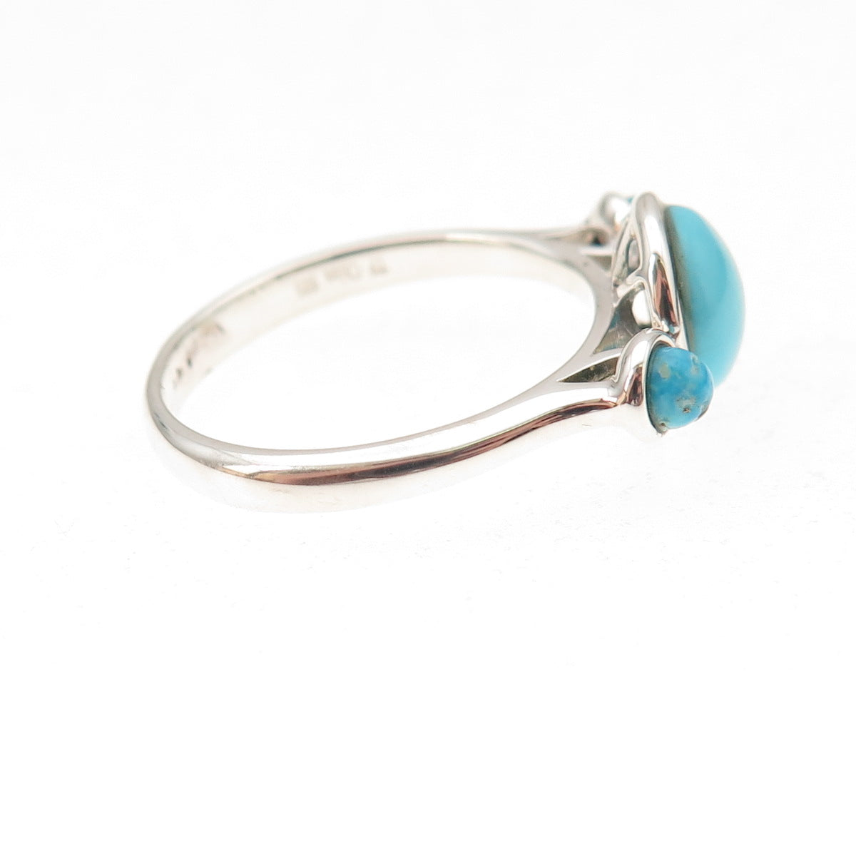 Tehya Oyama 925 Sterling Silver Real Tyrone Turquoise Ring Size 8