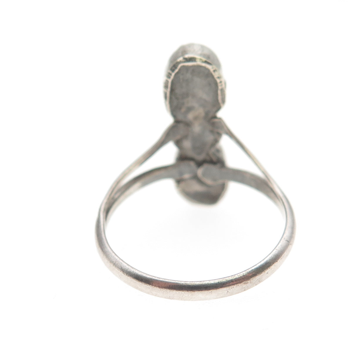 Old Pawn Sterling Silver Vintage Southwestern Turquoise Tribal Ring Size 5.75