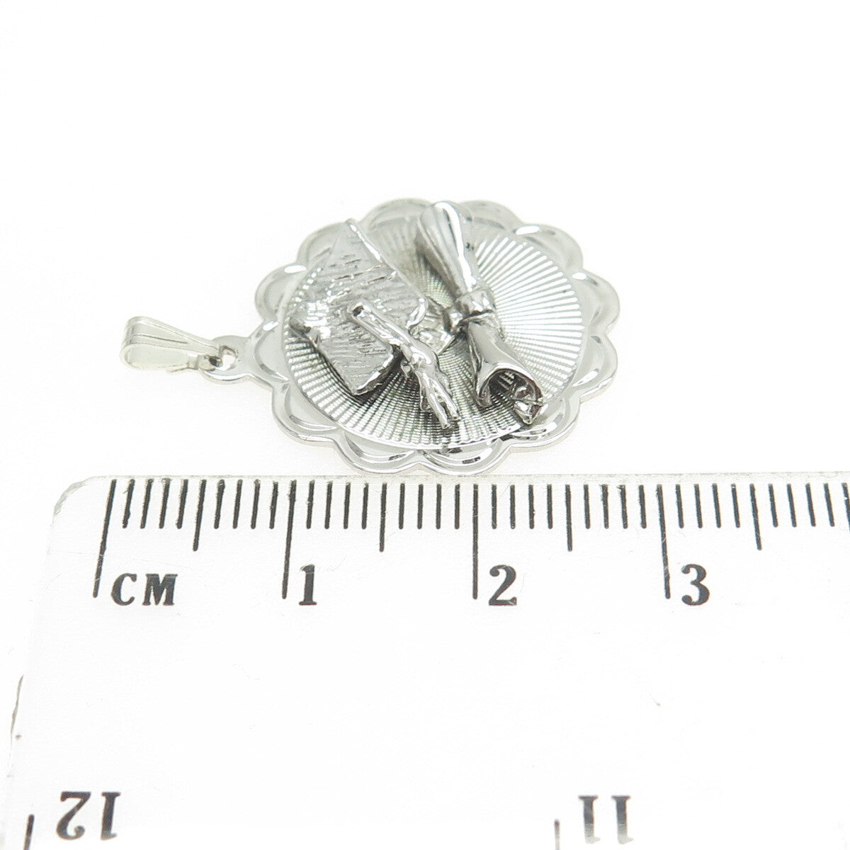 JEANOR 925 Sterling Silver Vintage Graduation Academic Cap Pendant