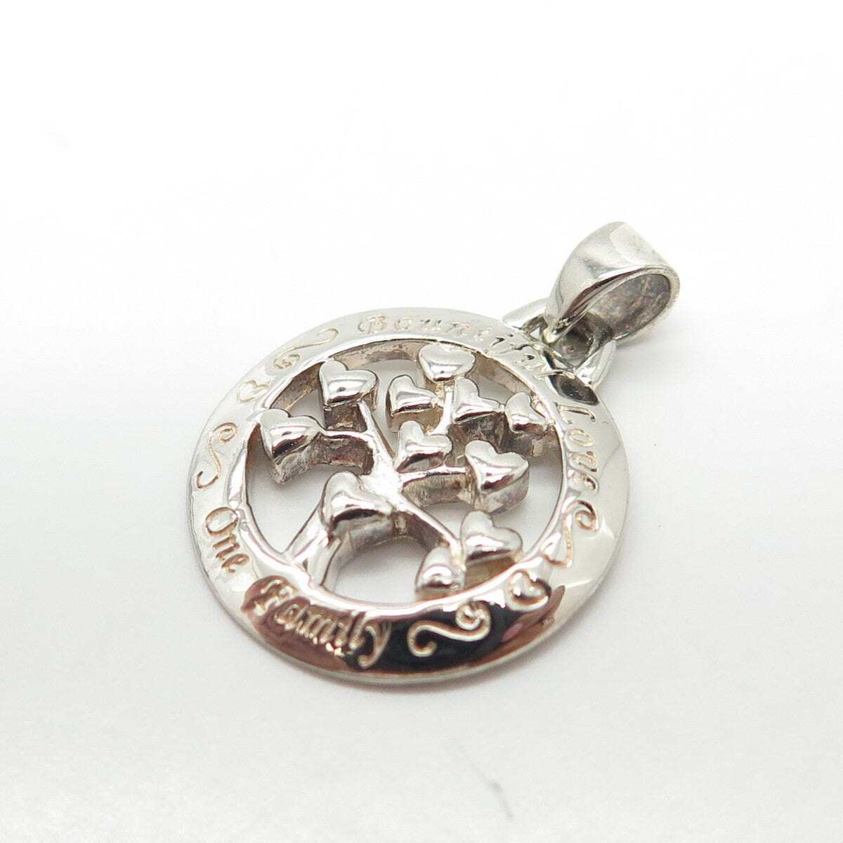 925 Sterling Silver Kohl's Jewelry Bountiful Love One Family Tree Pendant