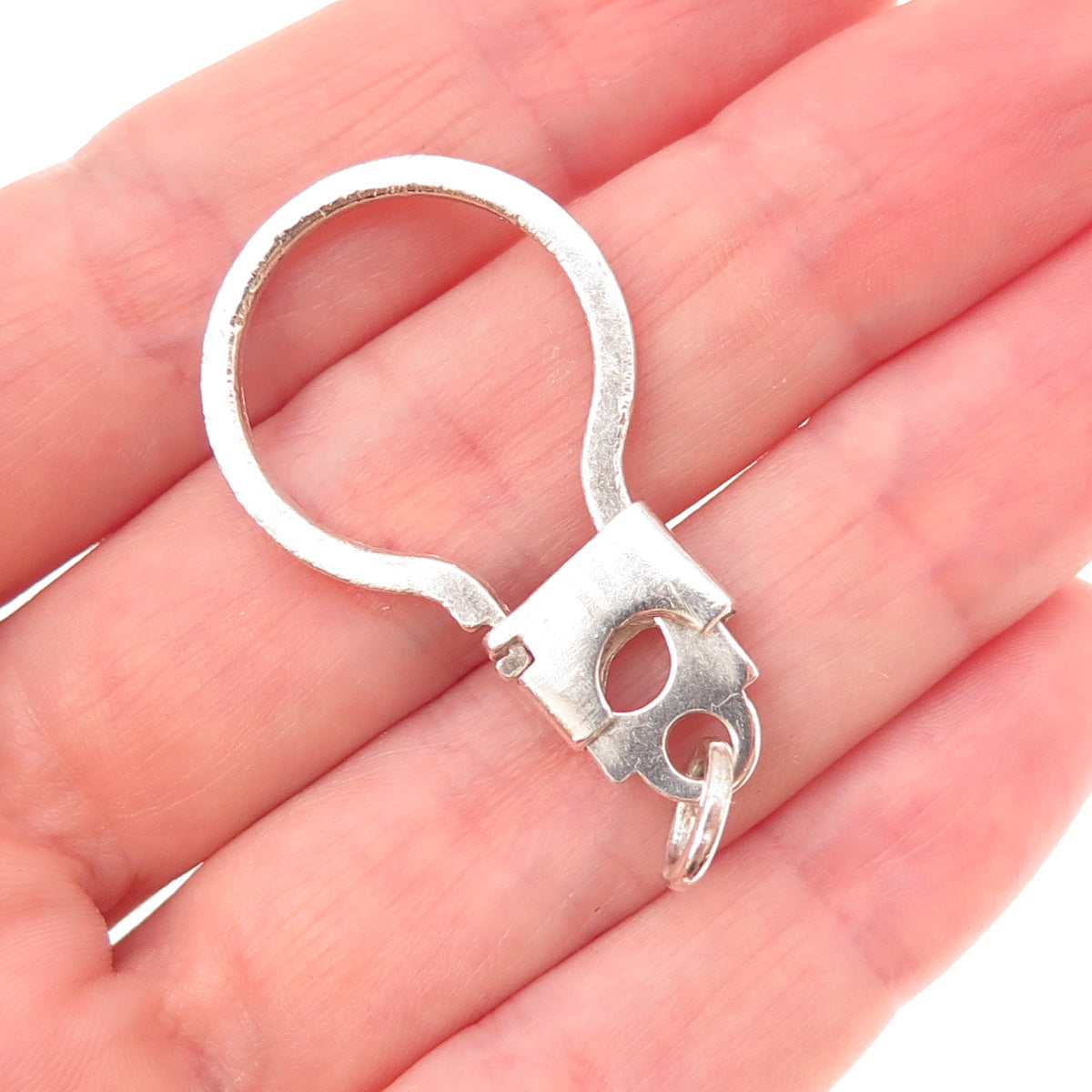 925 Sterling Silver Vintage Carabiner Key Ring Holder